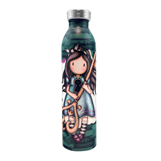 Бутылка с водой Gorjuss Curiosity Серый Металл Зеленый (600 ml)