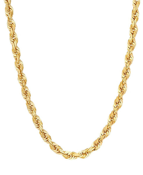 Macy's diamond Cut Rope Chain 22“ Necklace (4-3/8mm) in 10k Yellow Gold