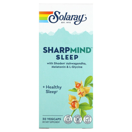 Solaray, SharpMind Sleep, средство для улучшения качества сна, 30 растительных капсул