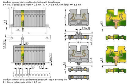 WAGO 869-203 - 29.5 mm - 33.4 mm - 27.6 mm - 500 V