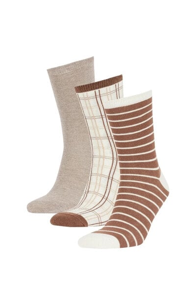 Носки defacto Kadın 3lü Cotton Long Socks