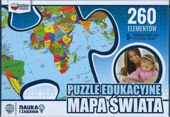 Zachem Puzzle edukacyjne - mapa Świata