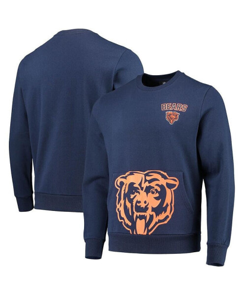 Men's Navy Chicago Bears Pocket Pullover Sweater
