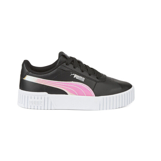 Puma Carina 2.0 Holo Lace Up Girls Black Sneakers Casual Shoes 38798702