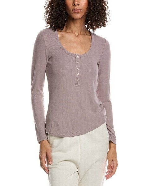 Barefoot Dreams Malibu Collection Ultra Soft Rib Henley Women's