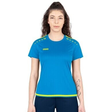 Jako Sport-Shirt Trikot Striker 2.0 KA (100% Polyester Keep Dry) Blau/neongelb Damen