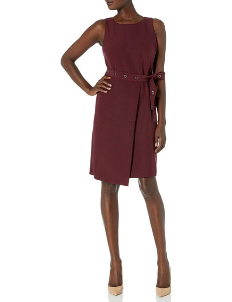 NIC+ZOE 295598 Women's Under Wraps Dress, Port, Size 18