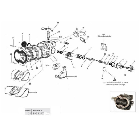 CRESSI Ellipse Balanced-Master Second Stage Housing