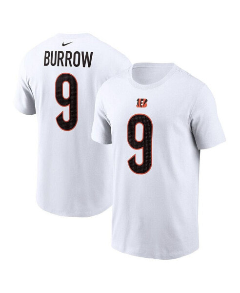 Men's Joe Burrow White Cincinnati Bengals Player Name and Number T-shirt