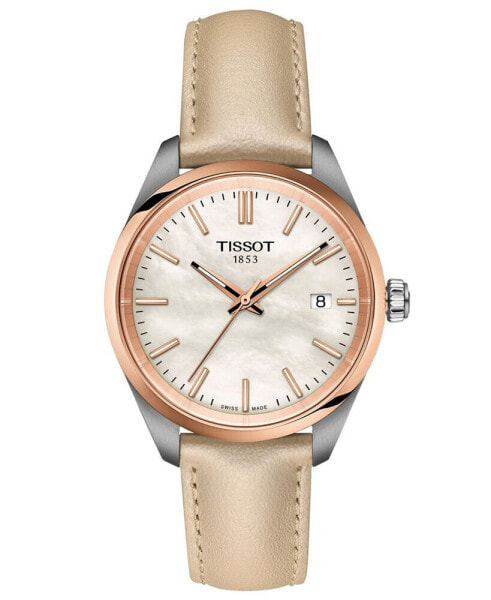 Часы Tissot PR 100 Cream Leather Strap 34mm