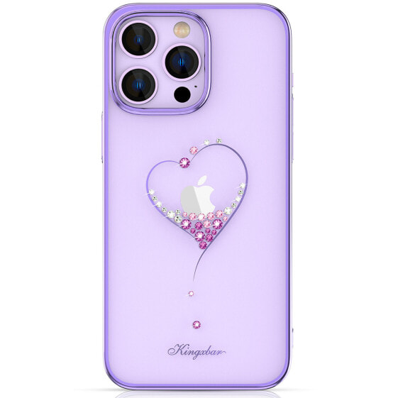 Чехол для смартфона Kingxbar Wish Series для iPhone 14 Pro Max с кристаллами фиолетовый