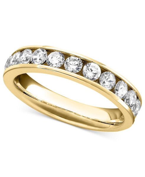 Diamond Channel Band (1 ct. t.w.) in 14k White or Yellow Gold