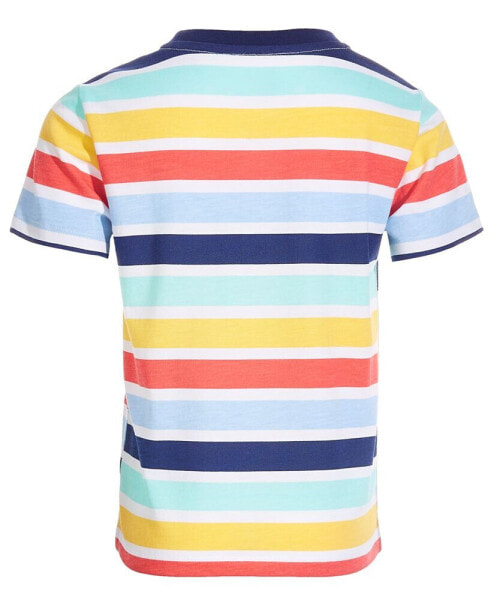 Toddler and Little Boys Wide Multi Striped T-Shirt, Created for Macy's