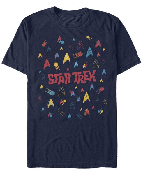 Star Trek Men's The Original Series Retro Logo Confetti Short Sleeve T-Shirt