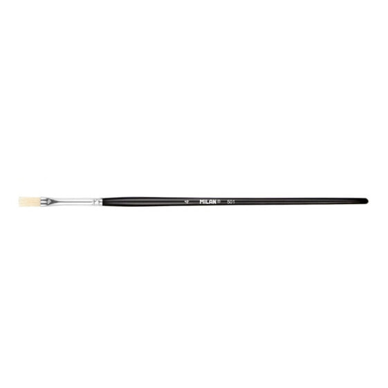 MILAN Polybag 6 Flat Chungking Bristle Paintbrushes Series 501 Nº 4