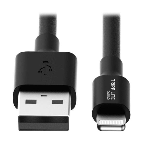 Tripp M100-003-BK USB-A to Lightning Sync/Charge Cable (M/M) - MFi Certified - Black - 3 ft. (0.9 m) - 1 m - Lightning - USB A - Male - Male - Black