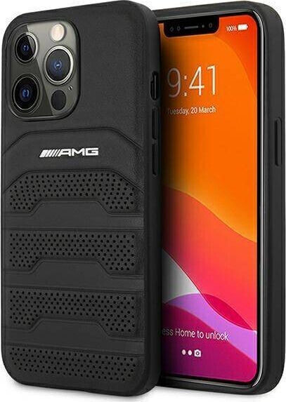 Mercedes Etui Mercedes AMG AMHCP13XGSEBK Apple iPhone 13 Pro Max czarny/black hardcase Leather Debossed Lines