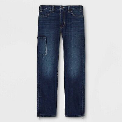 Men's Big & Tall Slim Fit Adaptive Bootcut Jeans - Goodfellow & Co Dark Blue