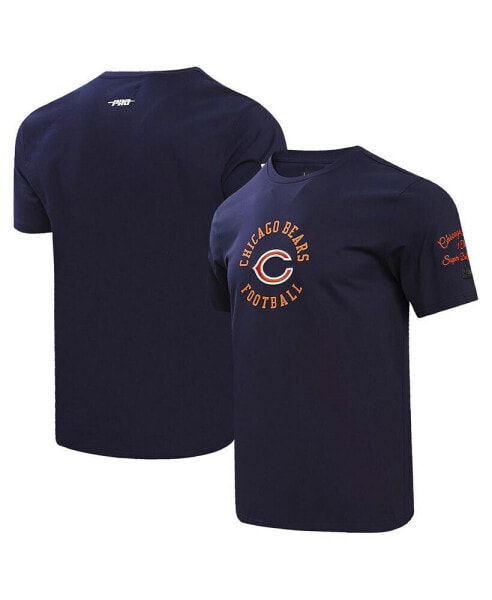 Men's Navy Chicago Bears Hybrid T-shirt