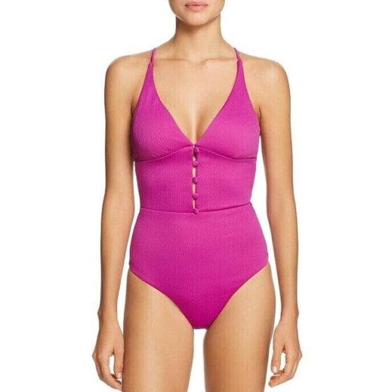 Red Carter 261285 Womens Plunging V-Neck One-Piece Swimsuit Acai Size Medium