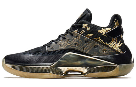 Баскетбольные кроссовки Xtep Actual Basketball Shoes 4 981419121323, мужские, черно-золотые