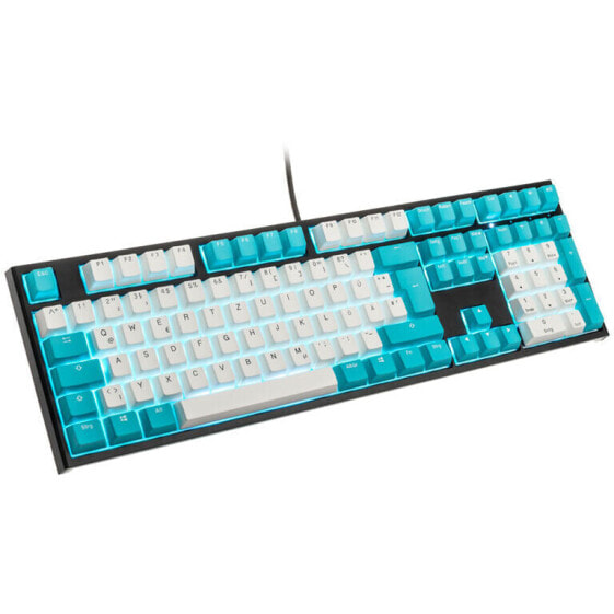 Ducky One 2 Special Ice Blue Edition, PBT, ISO (DE) - weiß/blau