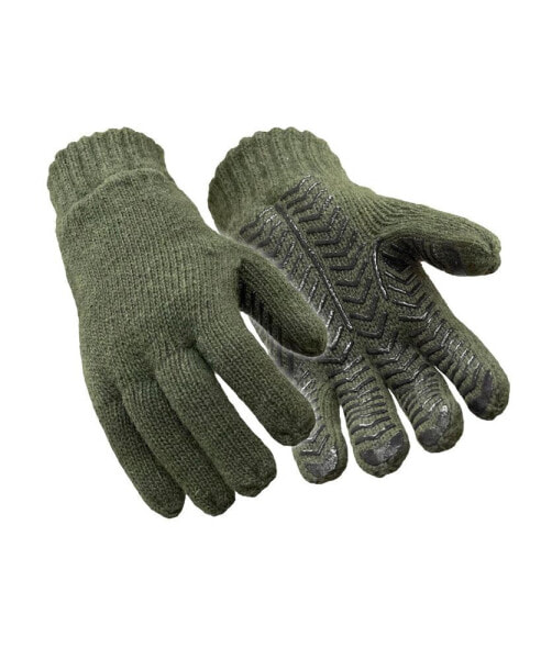 Men's Fleece Lined Insulated Wool Grip Gloves