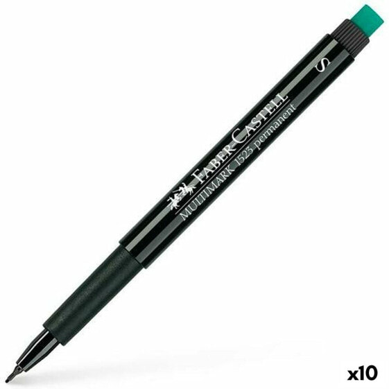 Чёрные фломастеры Faber-Castell Multimark 1523 S(10 штук)