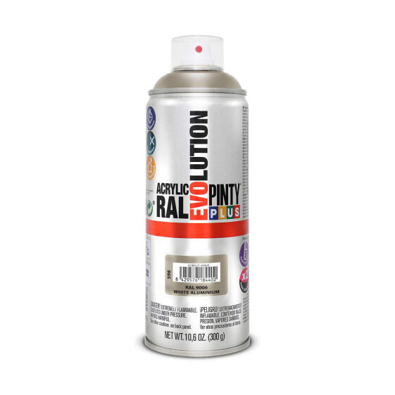 Аэрозольная краска Pintyplus Evolution RAL 9006 400 ml White Aluminium