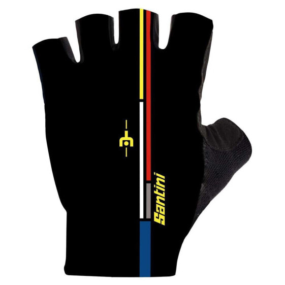 SANTINI Alpe D´Huez Tour De France Official General Leader 2024 Short Gloves