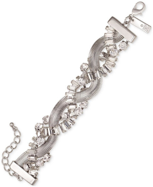 Crystal & Snake Chain Twisted Flex Bracelet, Created for Macy's