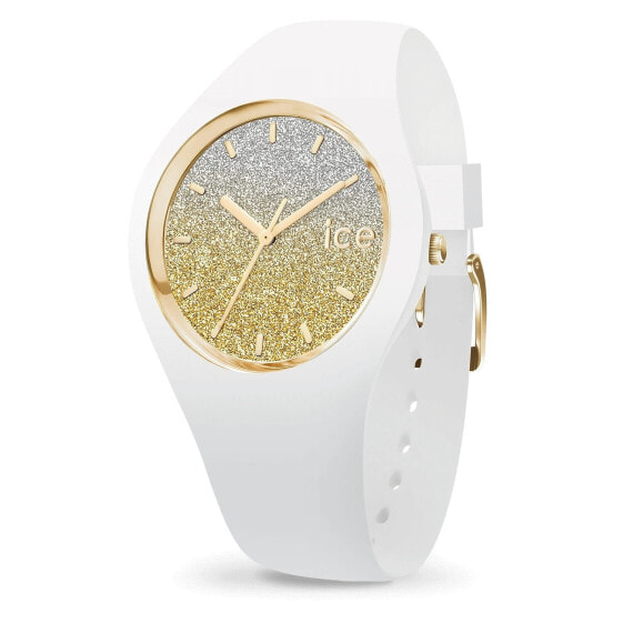 Ice-Watch - ICE glitter White Silber-gold - ICE lo White gold with silicon strap - 013428 (Small)