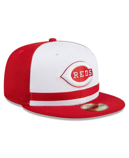 Men's White Cincinnati Reds 2024 Batting Practice 59FIFTY Fitted Hat