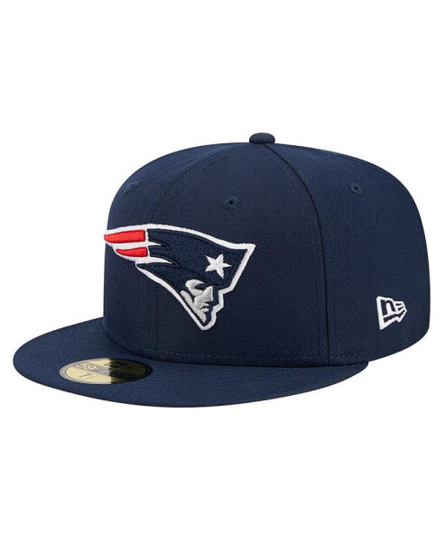 Men's Navy New England Patriots Main 59FIFTY Fitted Hat