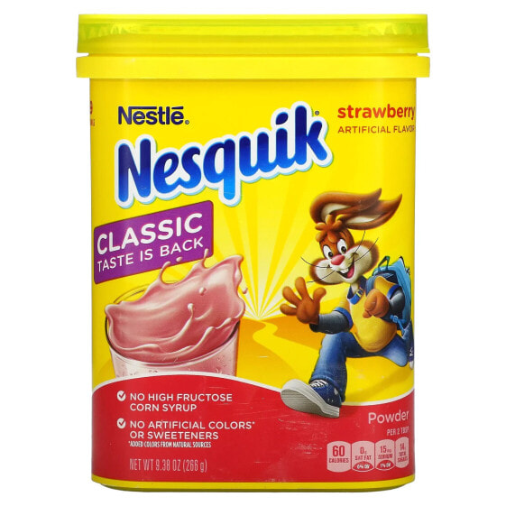 Какао горячий шоколад Nesquik с клубникой 9.38 унции (266 г)