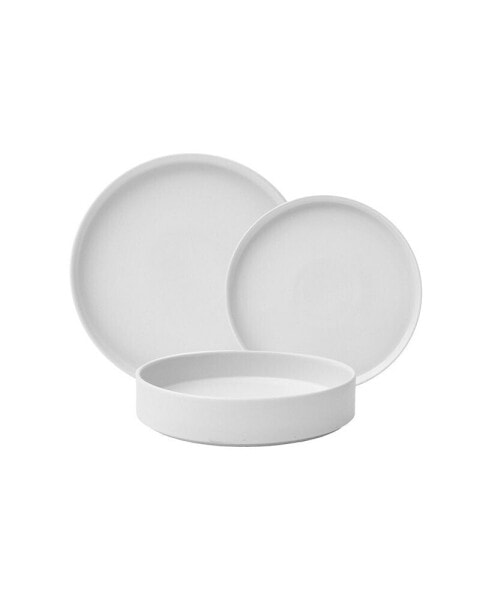 Kaden White 12 Piece Porcelain Dinnerware Set