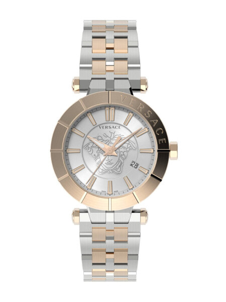 Versace Herren Armbanduhr V-Race Restyling 42 mm Datumsfenster Armband Edelstahl VE2B00521