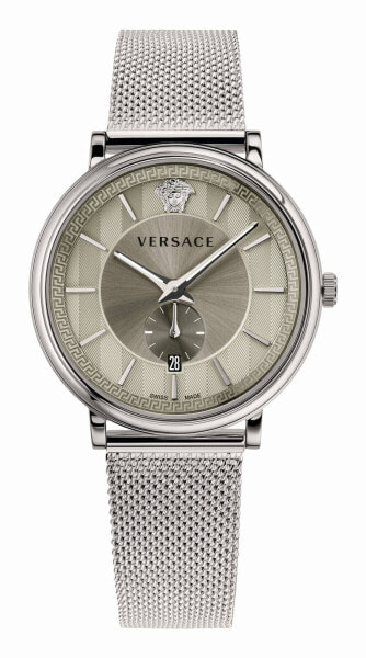 Versace Armbanduhr V Circle 42MM Edelstahl Swiss Made silber VBQ06 0017