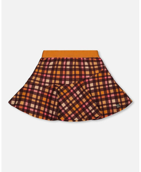 Toddler Girls Milano Skirt Plaid Magenta And Brown - Toddler|Child