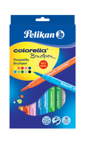 Pelikan Colorella Brushpen - Multicolor - Round - Display box - 10 pc(s)