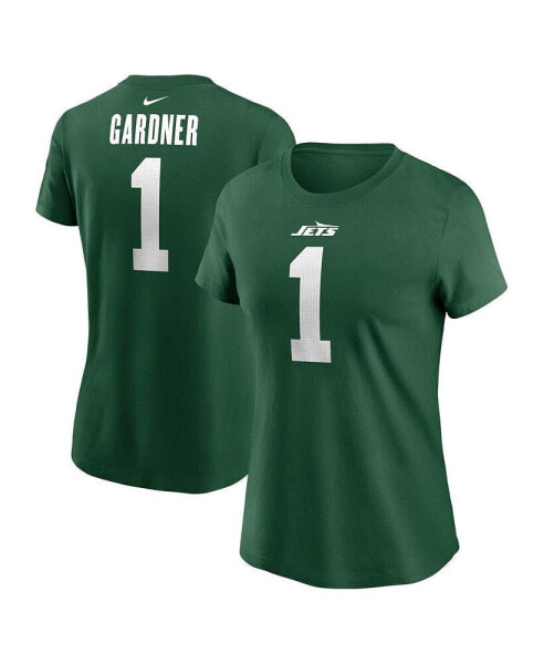 Women's Ahmad Sauce Gardner Legacy Green New York Jets Name Number T-Shirt