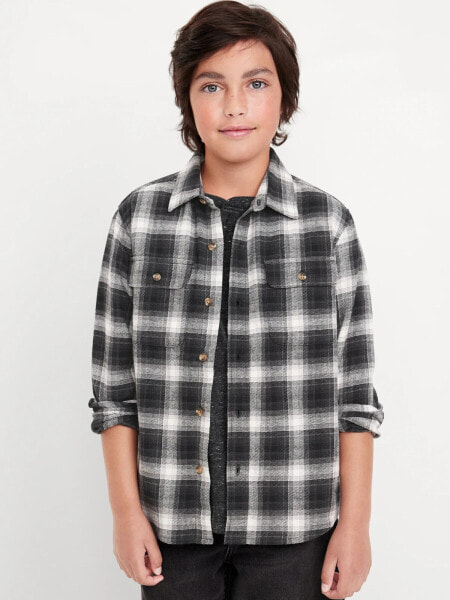 Soft-Brushed Flannel Pocket Shirt for Boys