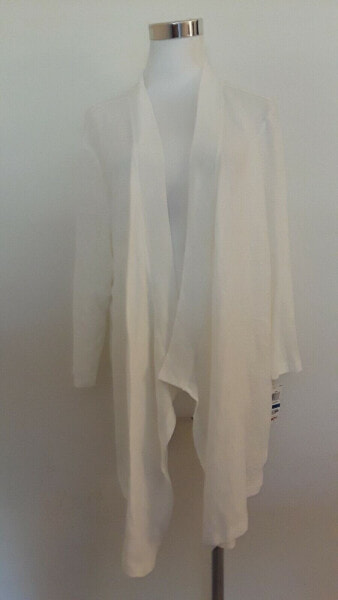 Style & Co Women's Drape Front Completer Cardigan Sweater Winter White XL