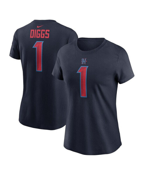 Women's Stefon Diggs Navy Houston Texans Player Name Number T-Shirt