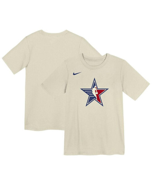 Little Boys and Girls Cream 2024 NBA All-Star Game Essential T-shirt