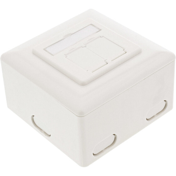 InLine Cat.6 Wall Outlet Box surface or concealed mount 2x RJ45 vertical