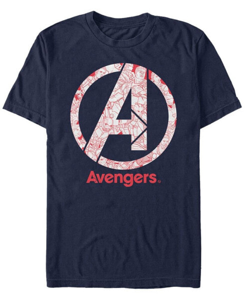 Marvel Men's Avengers Endgame Line Art Logo, Short Sleeve T-shirt