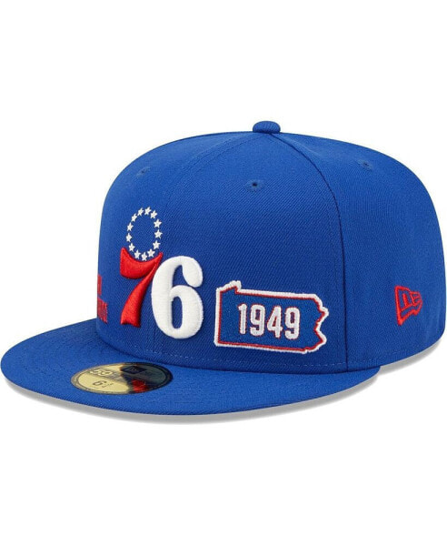 Men's Royal Philadelphia 76ers Fall 22 Identity 59FIFTY Fitted Hat