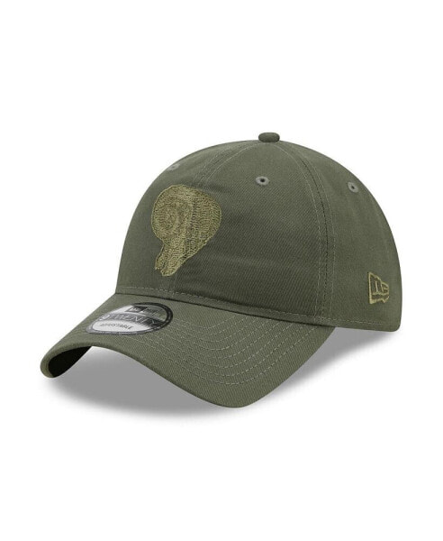Men's Olive Los Angeles Rams Historic Logo Core Classic 2.0 Tonal 9TWENTY Adjustable Hat