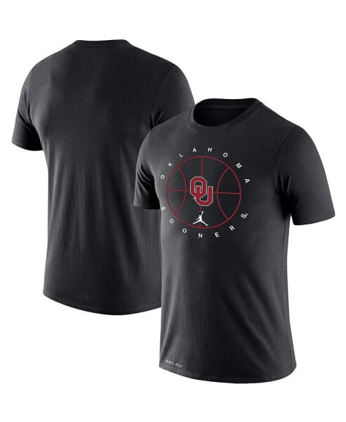 Men's Black Oklahoma Sooners Basketball Icon Legend Performance T-shirt